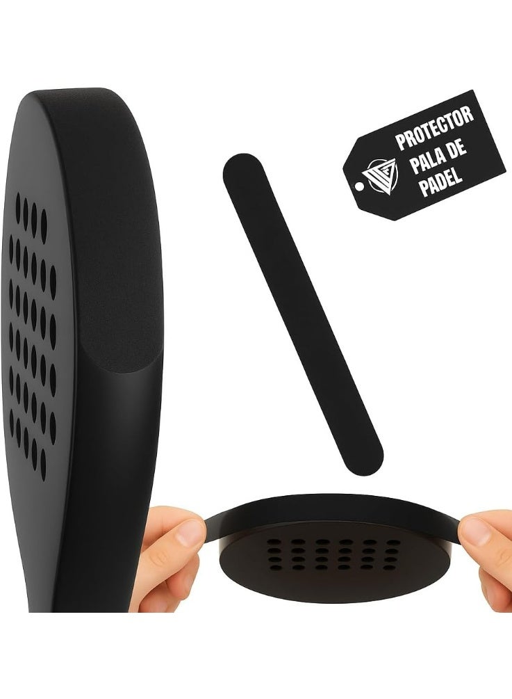 Black Padel Racket Protector, Black Durable Shield with Micro Grid, 370x34mm, Lightweight Edge Protection for Performance - Image 1